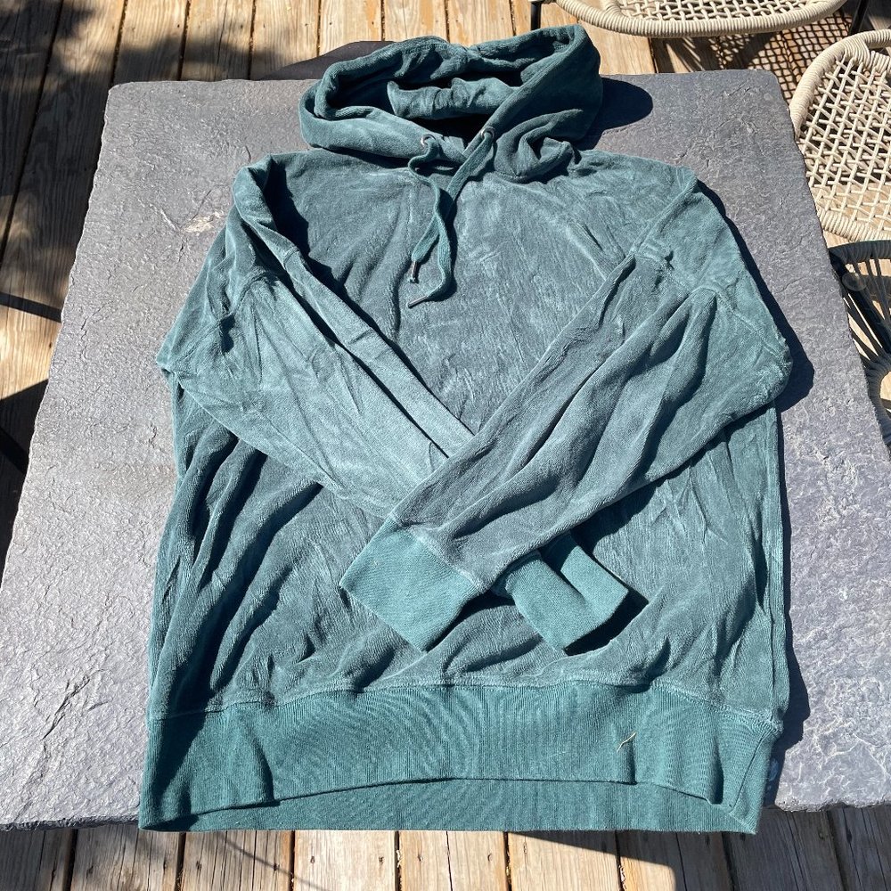 Teal Suede Hoodie
